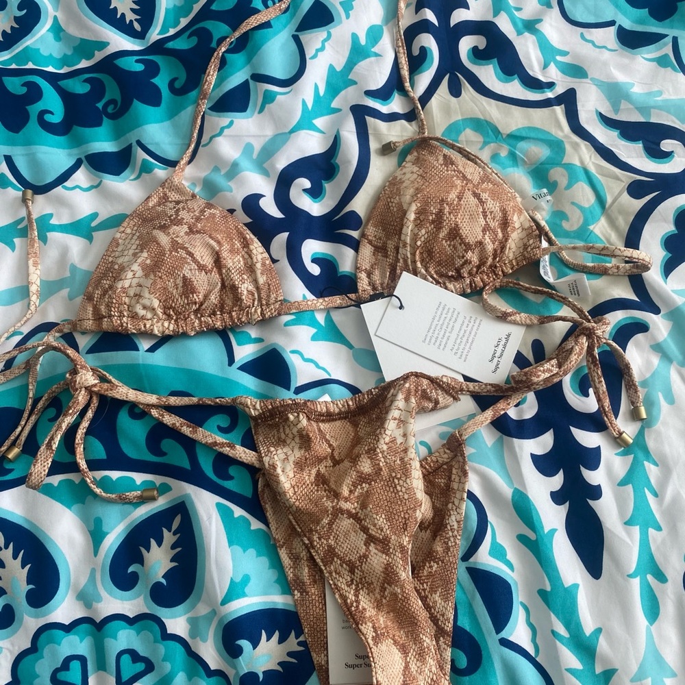 New Vitamin A Bikini in snake print Size Small